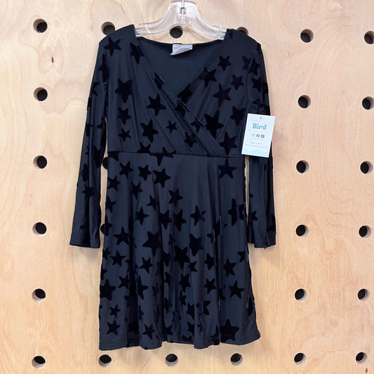 Black Velour Stars Dress