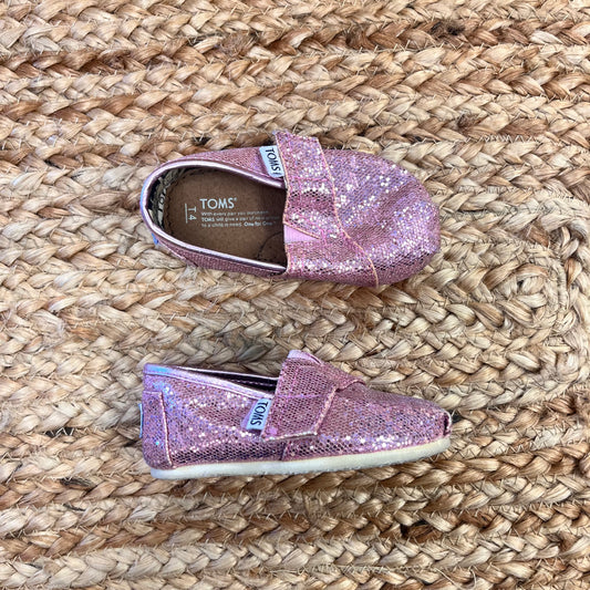 Pink Sequin Slip-On Shoes