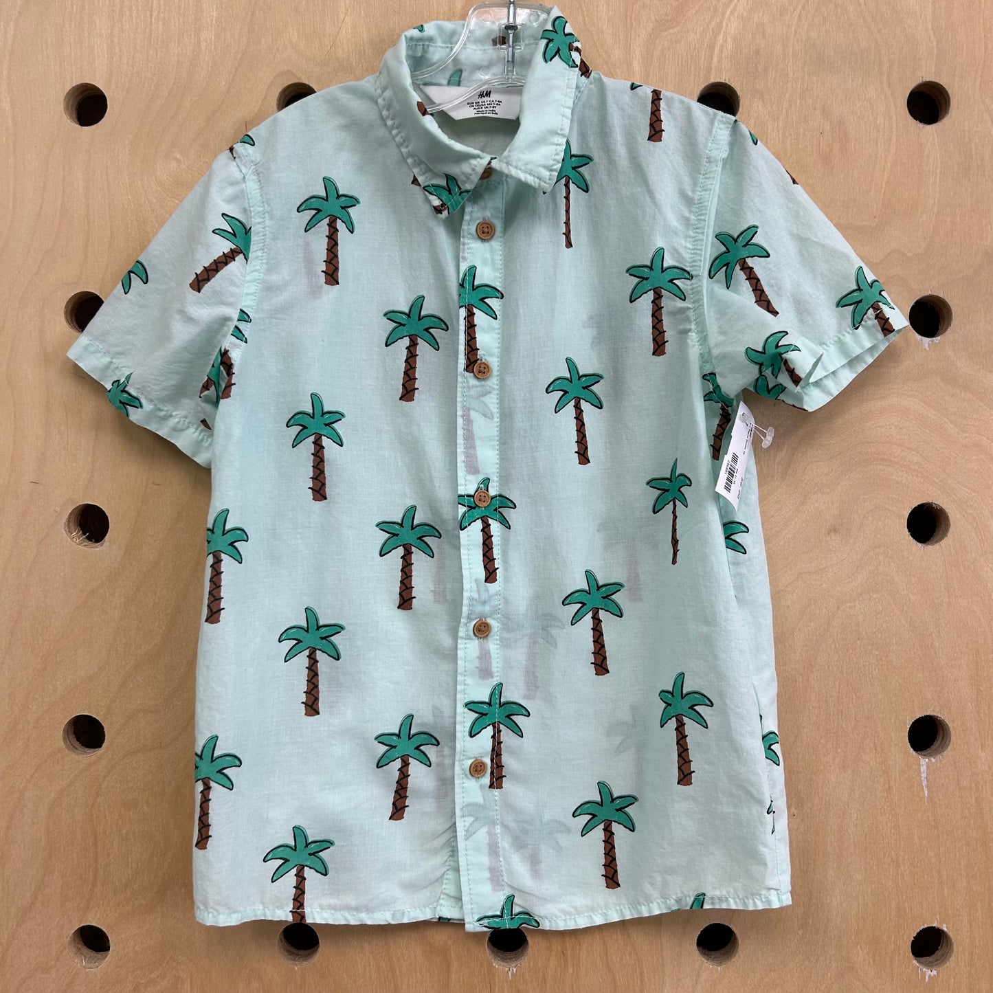 Mint Palms Button Up