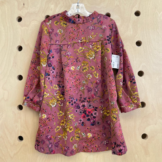 Silky Mauve Floral Dress