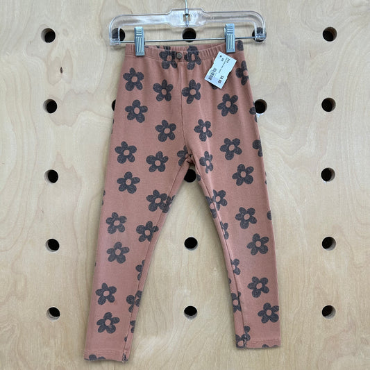 Brown & Black Daisy Leggings