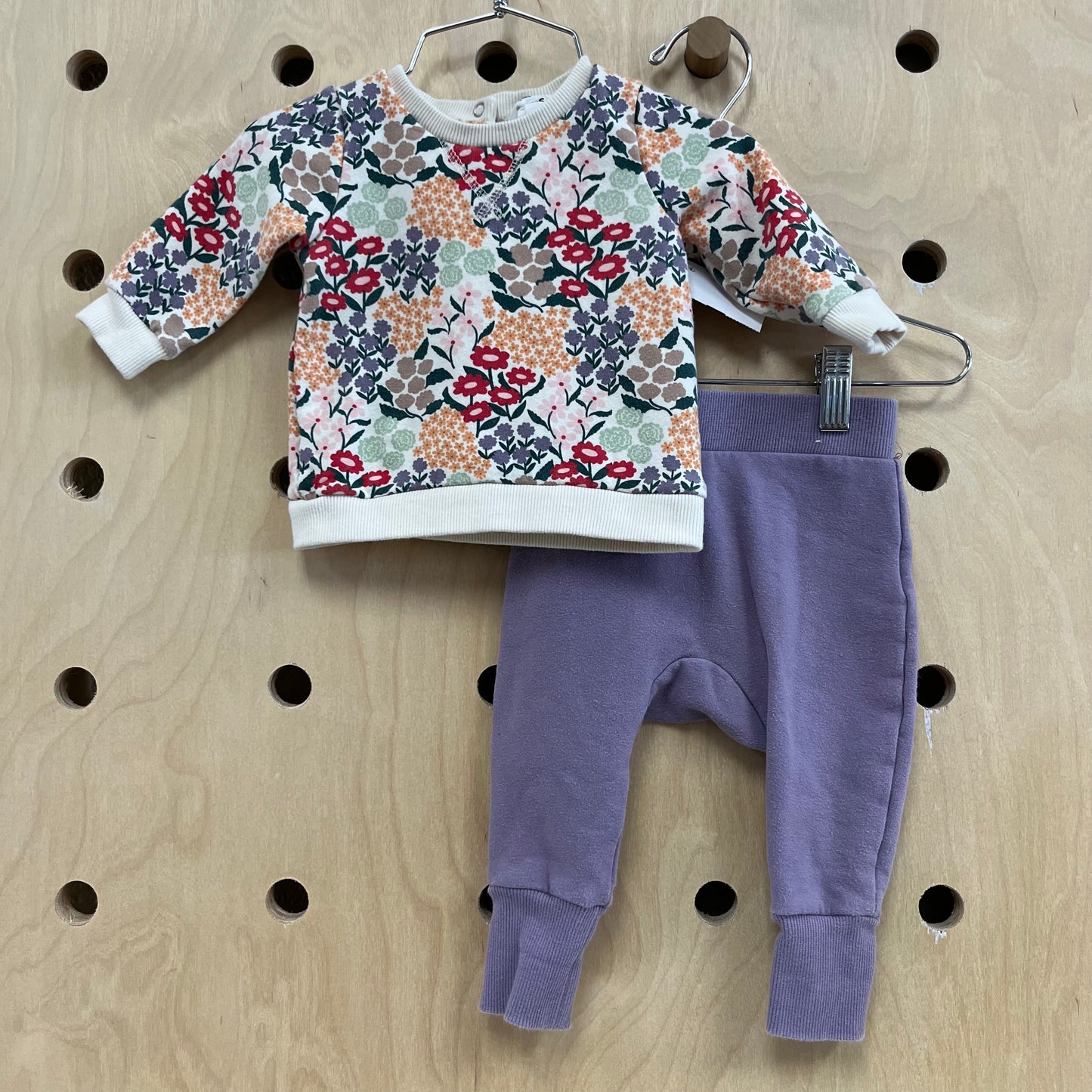 Lavender+Cream Floral Outfit