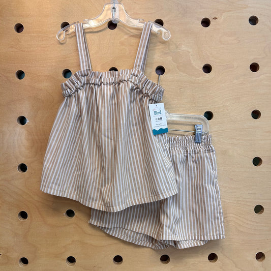 Tan Striped Pajamas