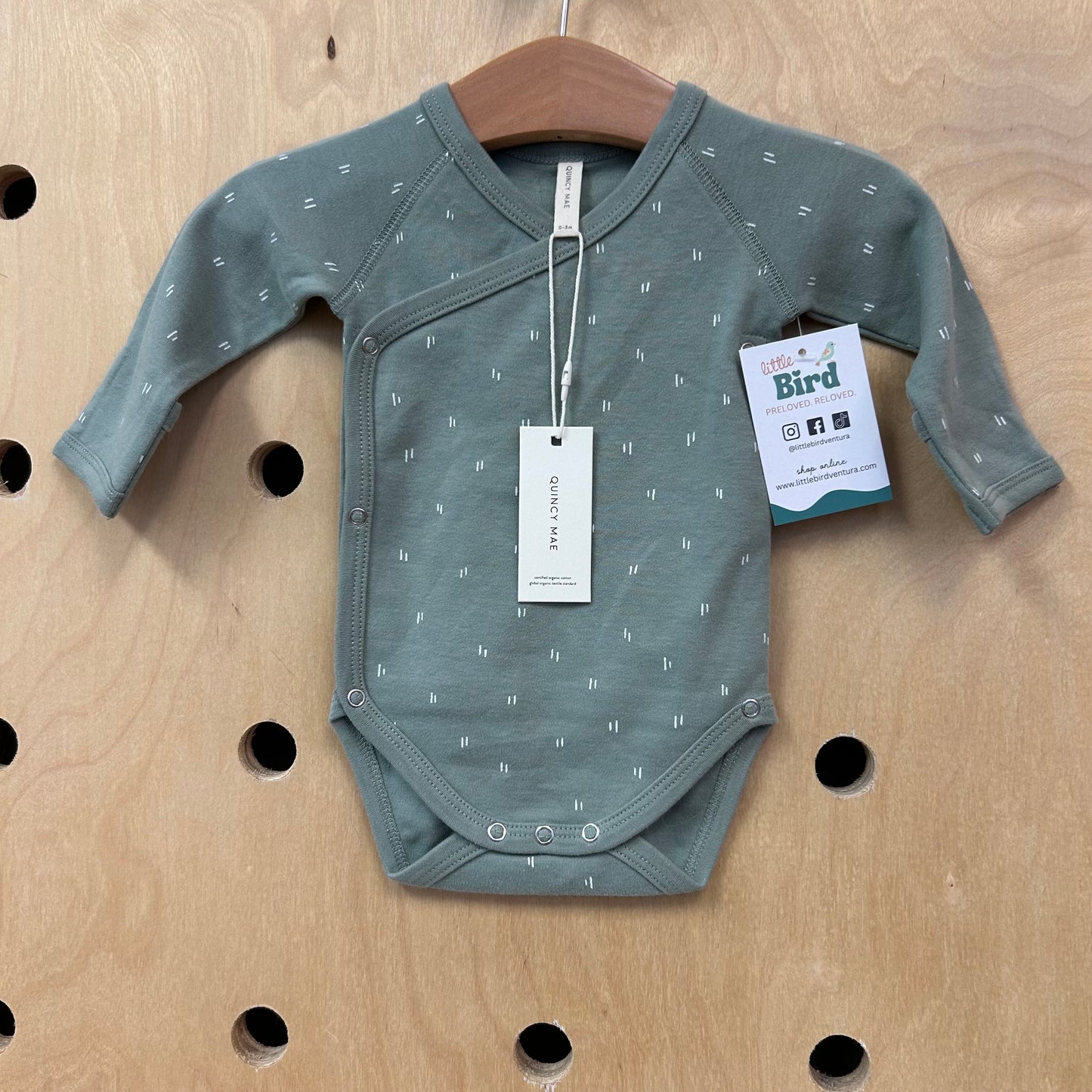 Organic Green + White Bodysuit NEW!