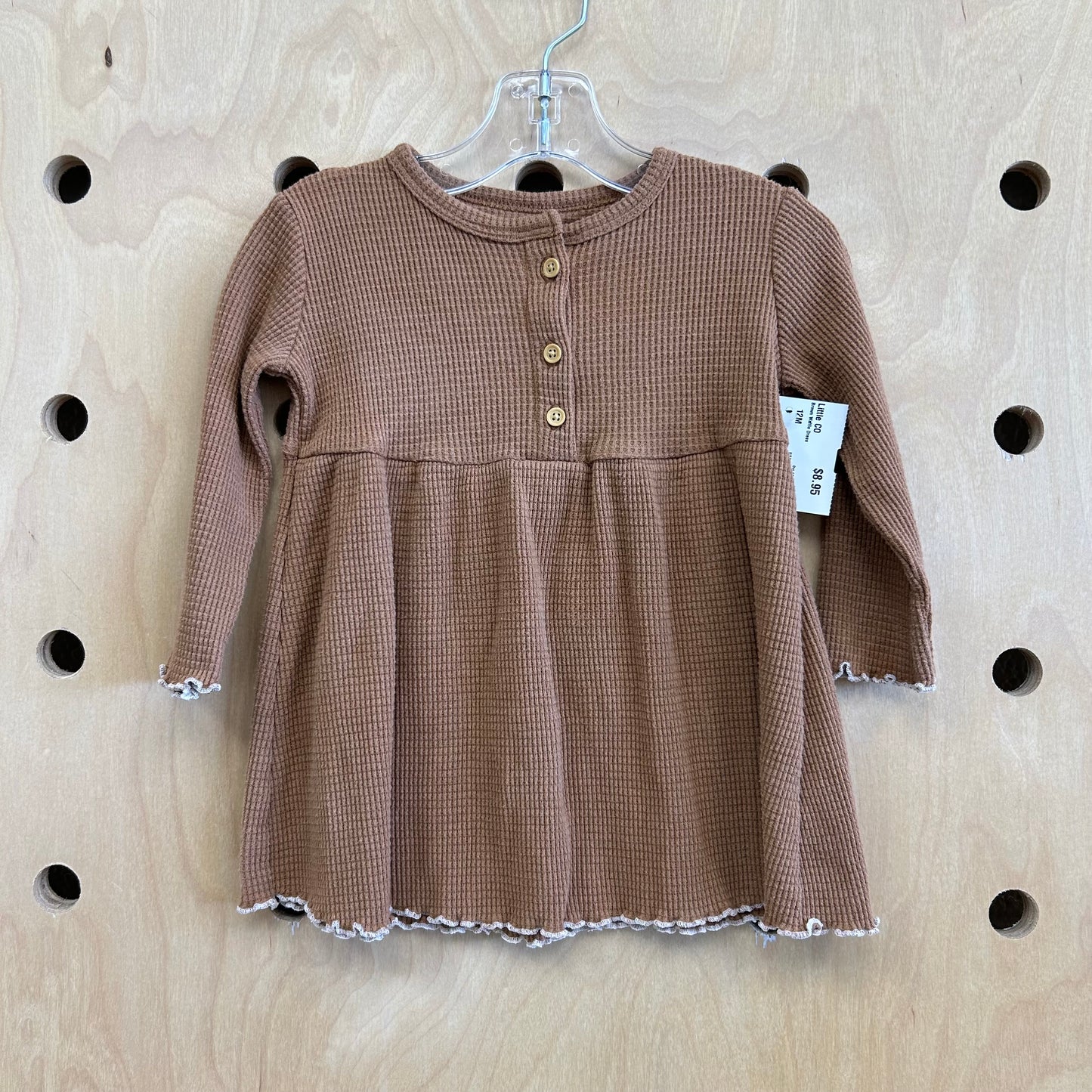 Brown Waffle Dress