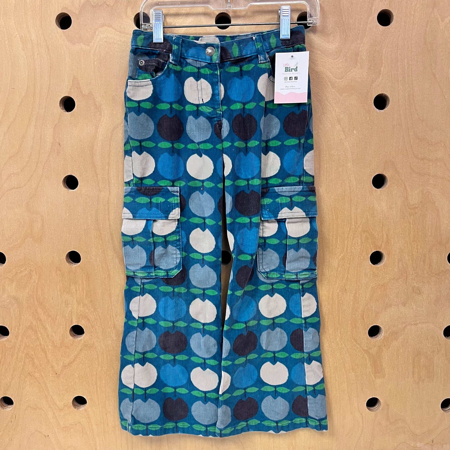 Blue Apples Cord Flare Pants