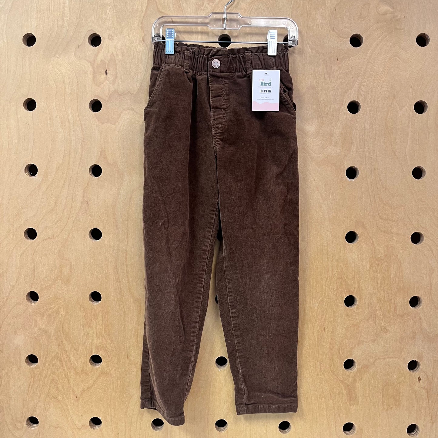 Brown Pull On Cord Pants