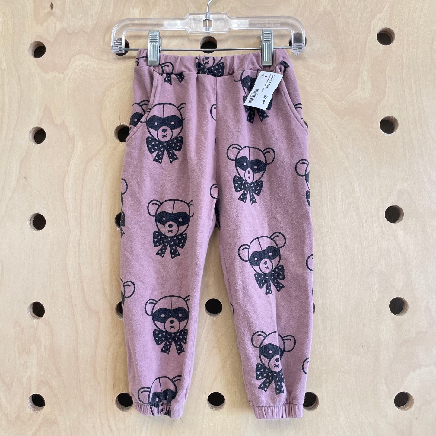 Mauve Masked Bears Joggers