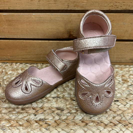 Rose Gold Velcro Mary Janes