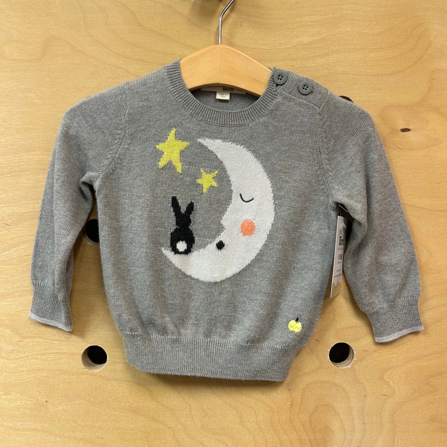 Grey Moon/Stars/Bunny Sweater