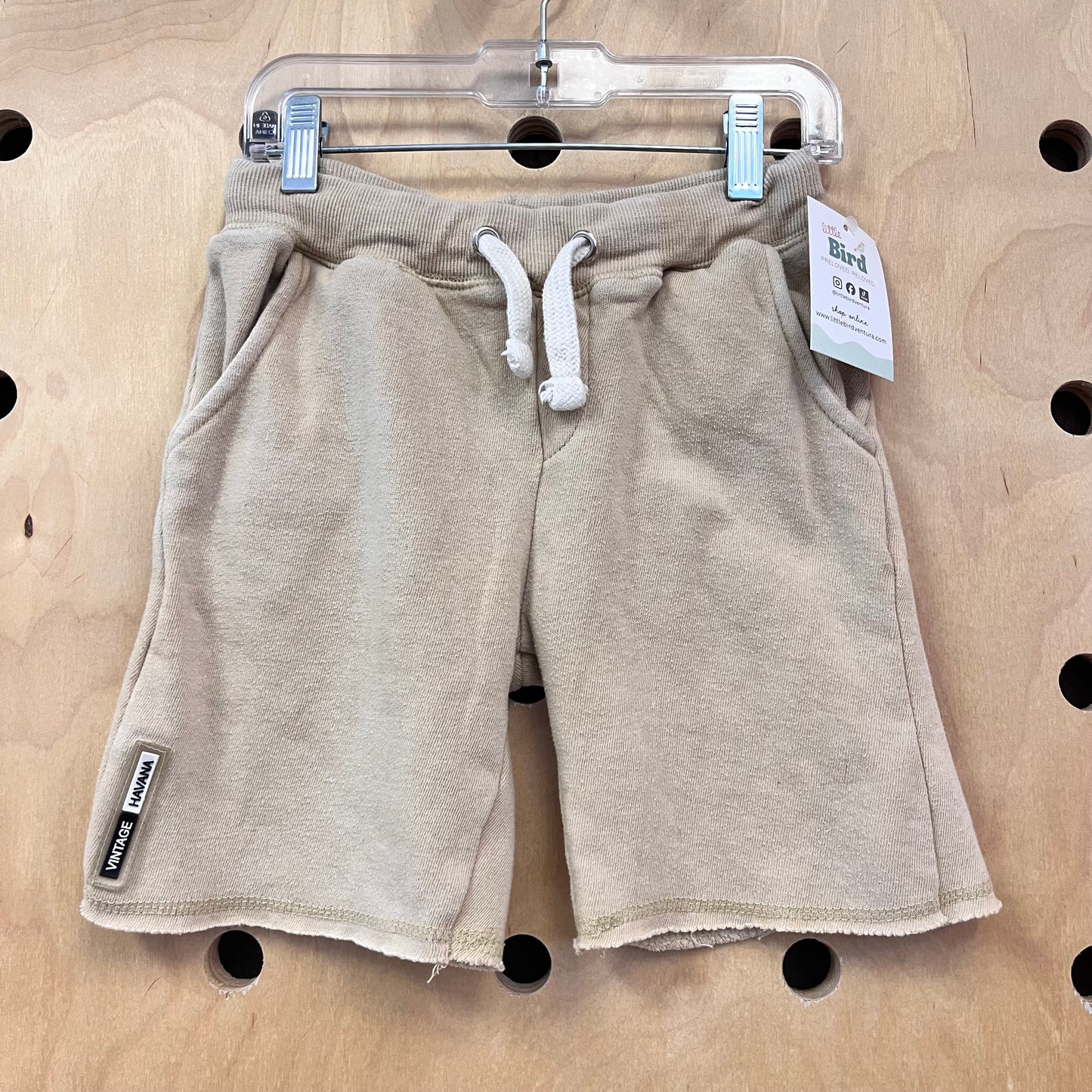 Tan Drawstring Shorts