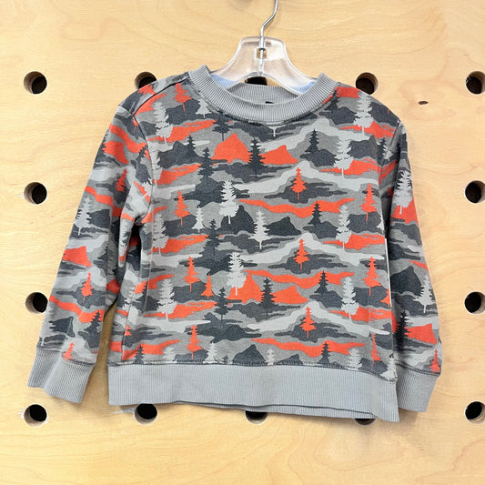 Grey/Orange Trees Crewneck