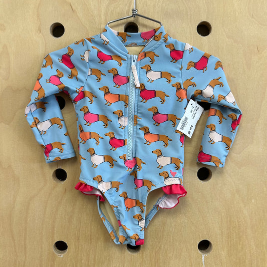 Blue Doggy Swimsuit