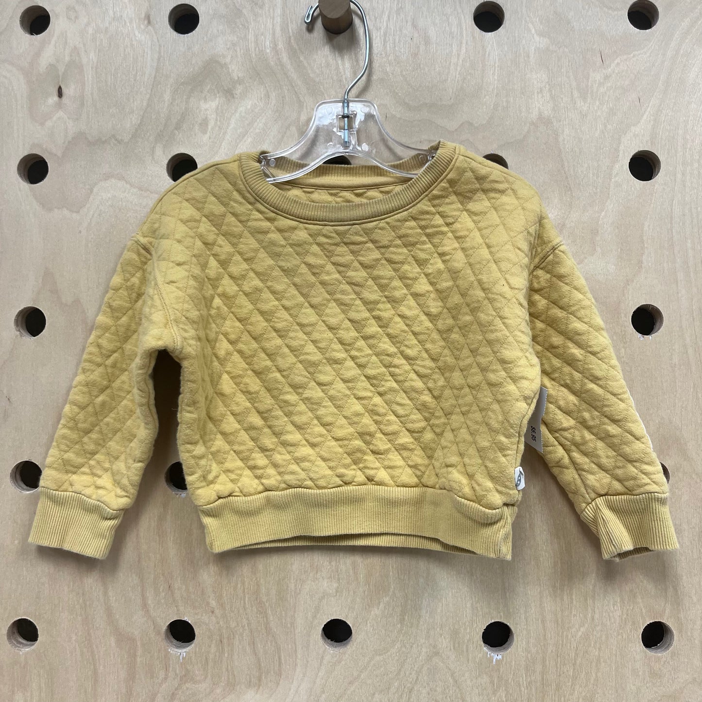 Yellow Quillted Sweatshirt