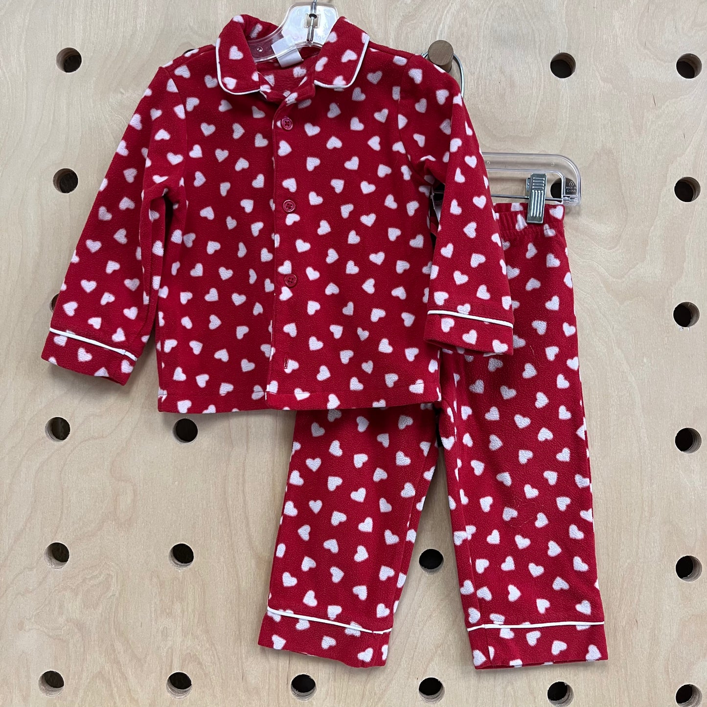 Red Flannel Hearts Pajamas