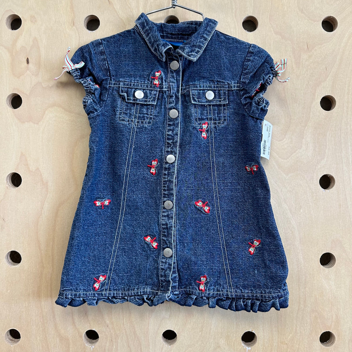 Denim Butterfly Snap Dress