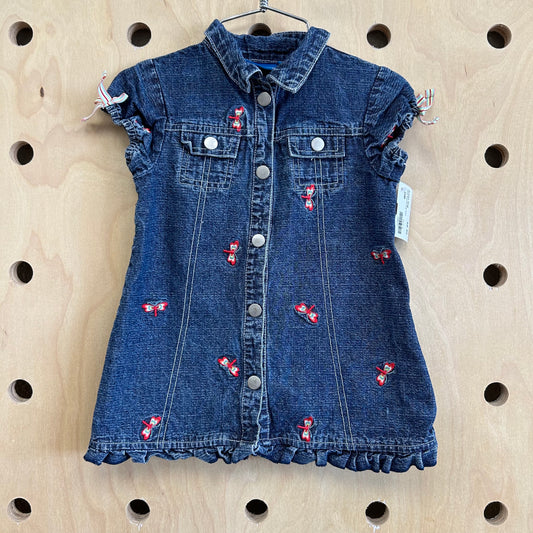 Denim Butterfly Snap Dress