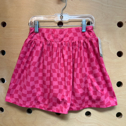 Pink Checkered Athletic Skort