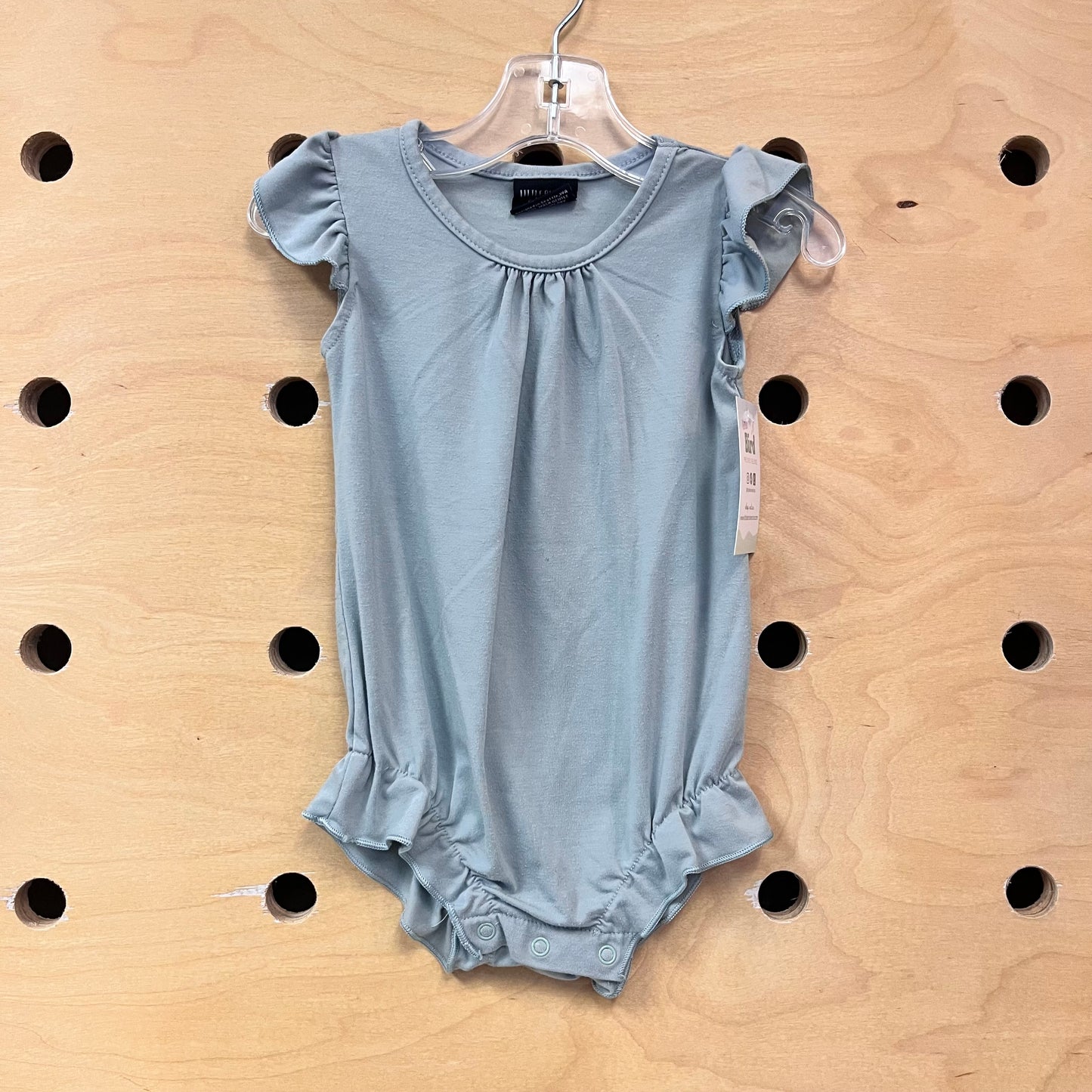 Blue Ruffle Bamboo Bodysuit