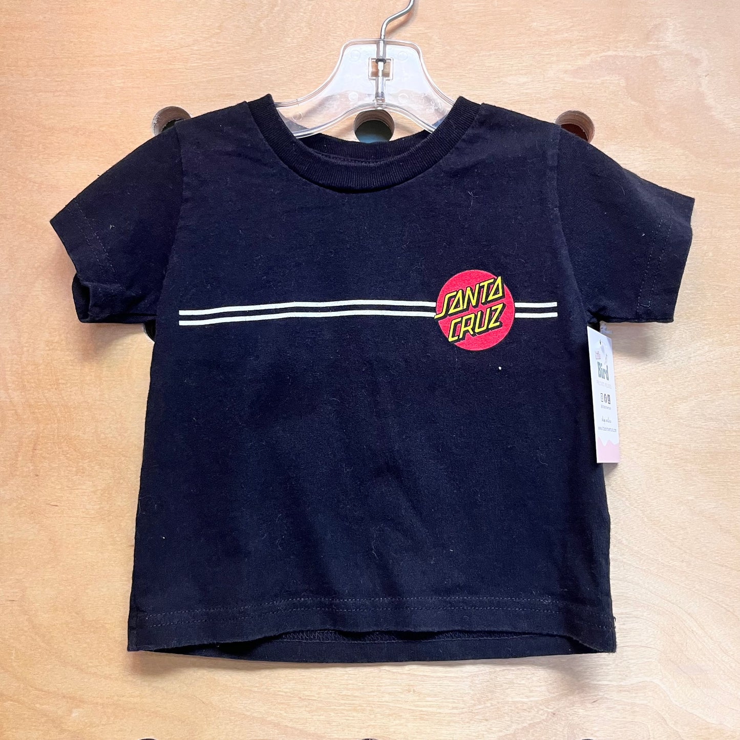 Black 'Santa Cruz' Cotton Tee