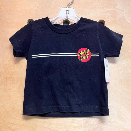 Black 'Santa Cruz' Cotton Tee