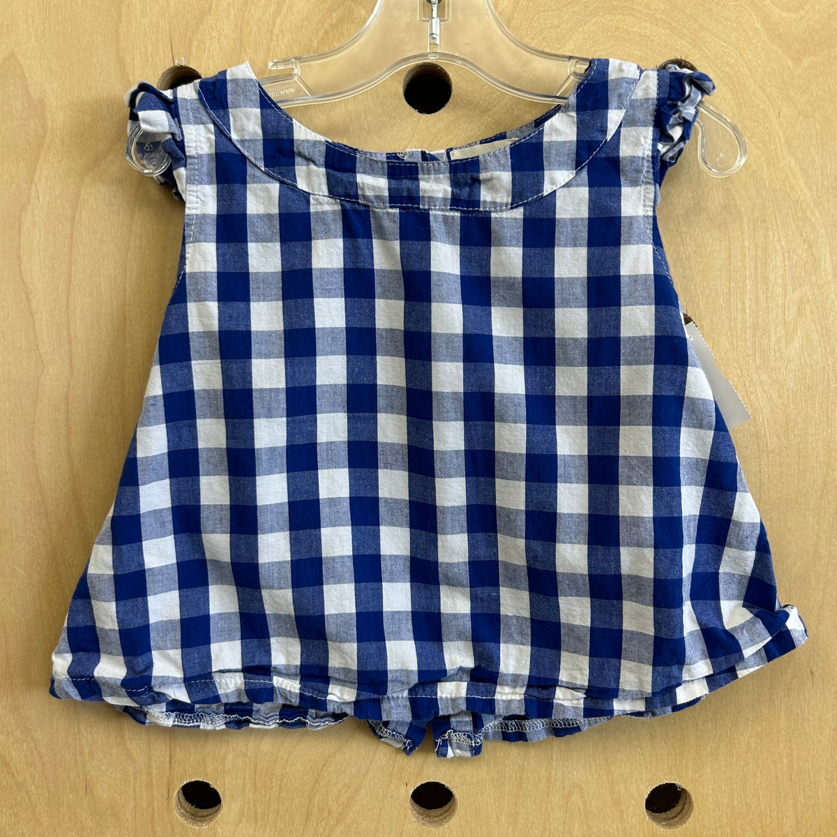 Blue + White Gingham Top