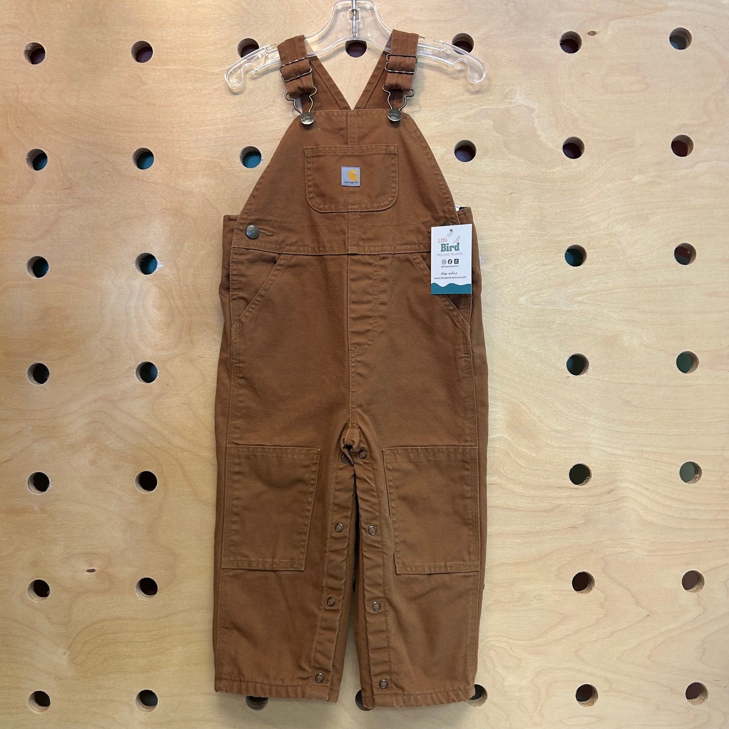 Tan Flannel Lined Overalls