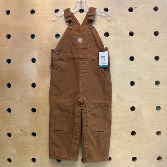 Tan Flannel Lined Overalls
