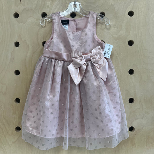 Pink & Silver Polka Dot Tulle Dress