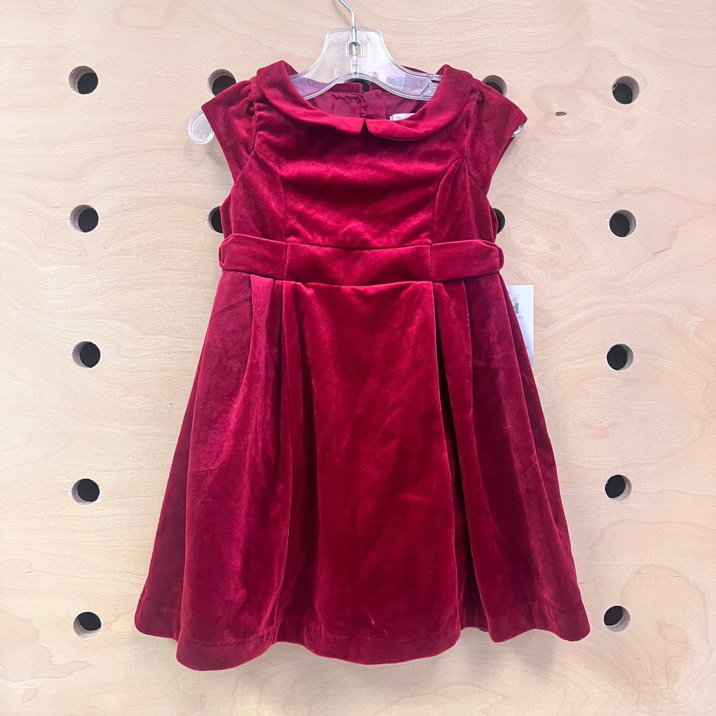 Burgundy Velour Dress