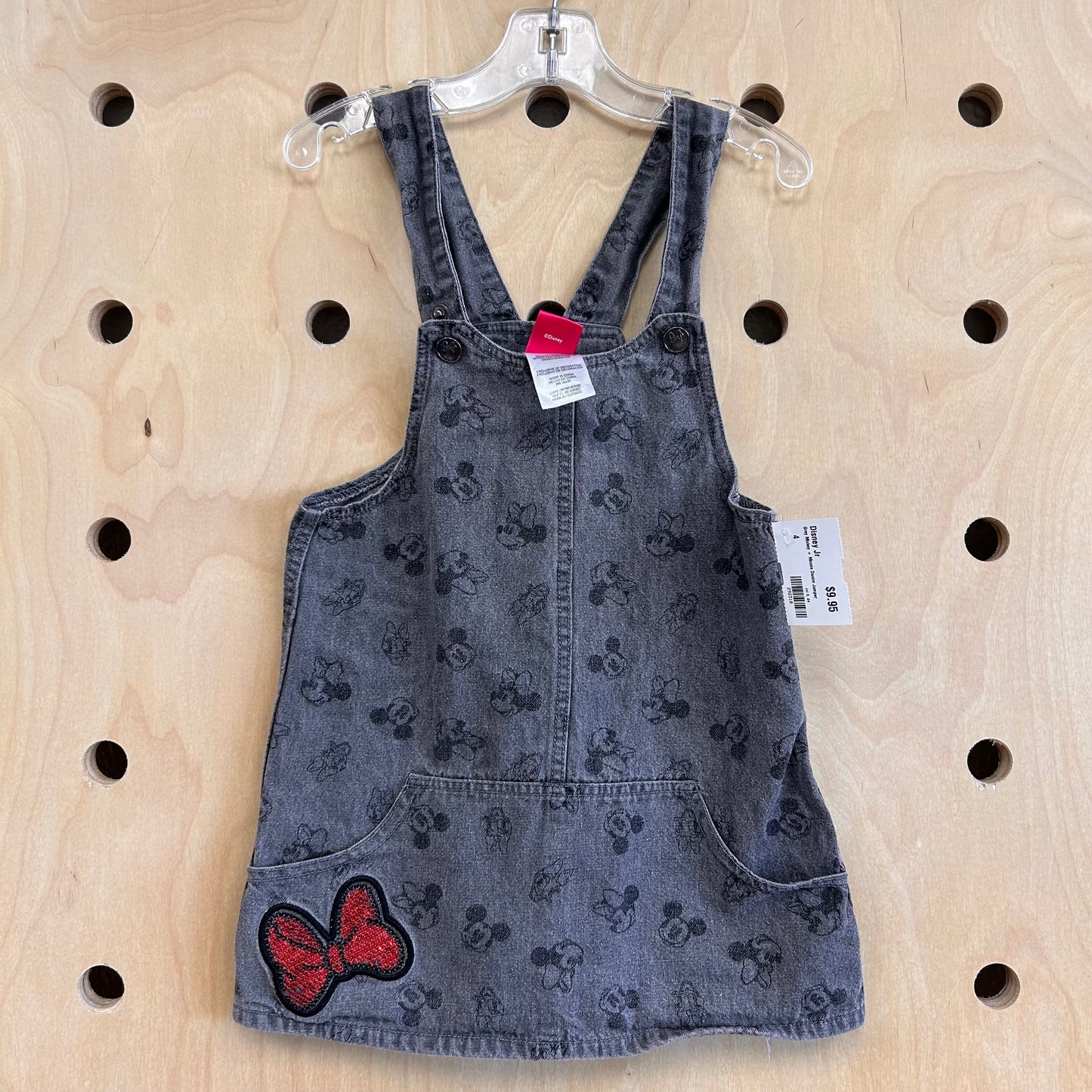 Grey Mickey + Minnie Denim Jumper