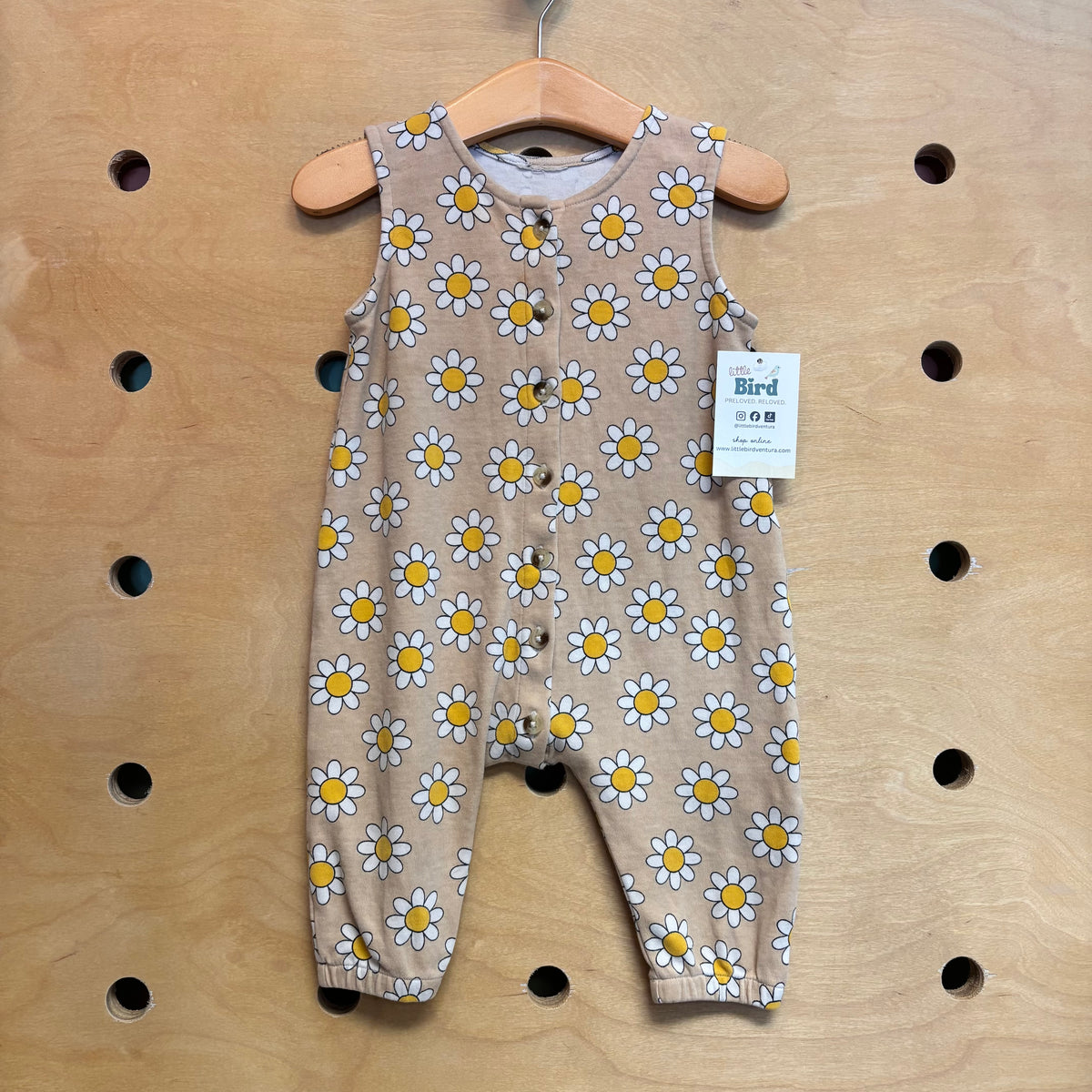 Tan/Yellow Daisies Romper