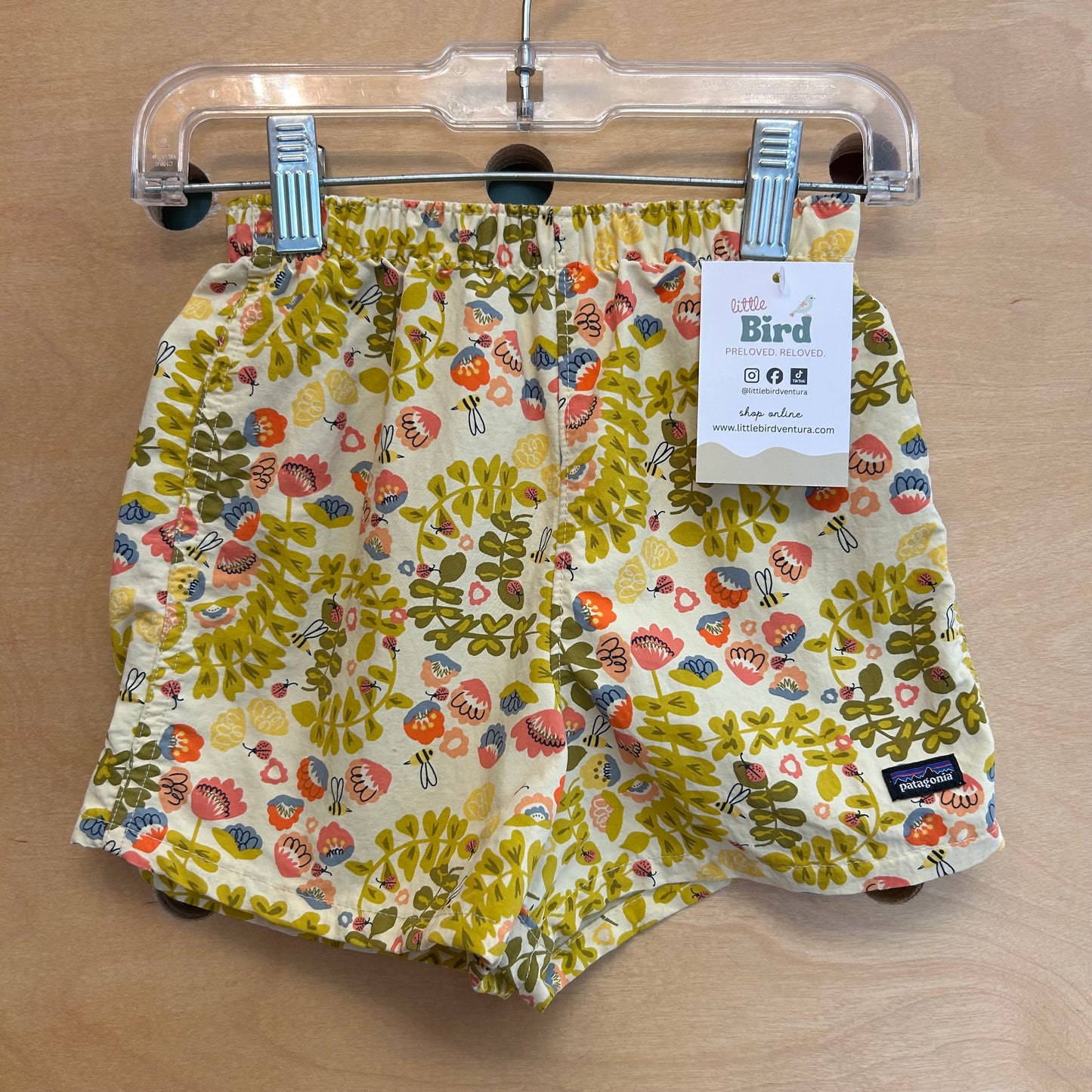 Yellow Floral Bggies Shorts