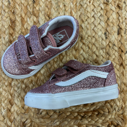 Pink Glitter Old Skool V Sneakers