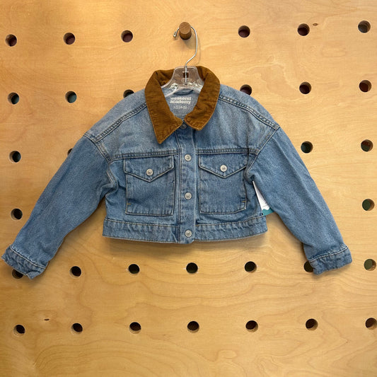 Brown Collar Denim Jacket