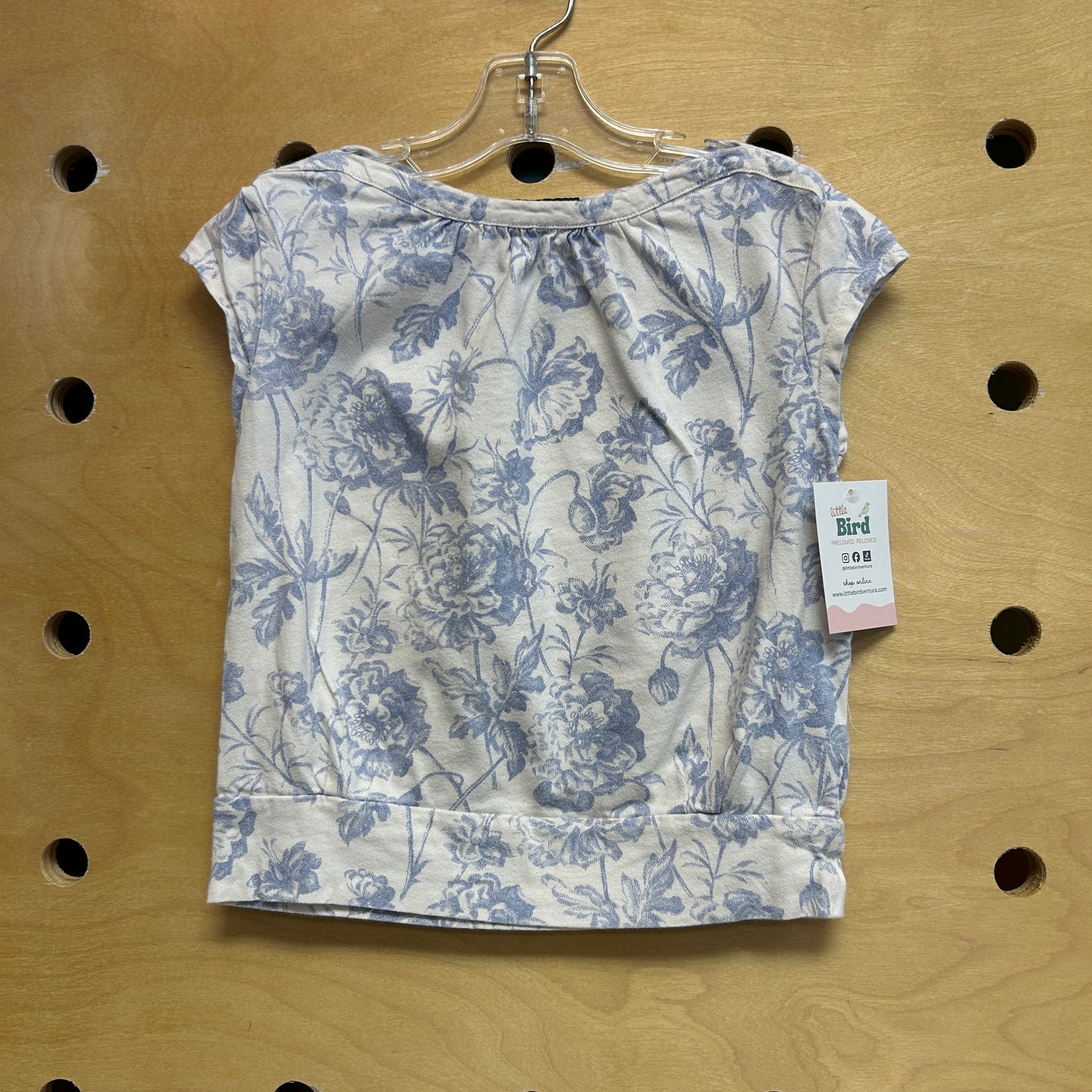 White/Blue Floral Tank
