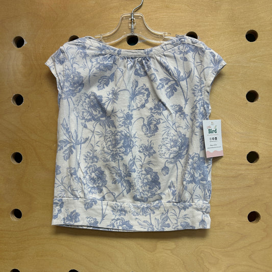 White/Blue Floral Tank