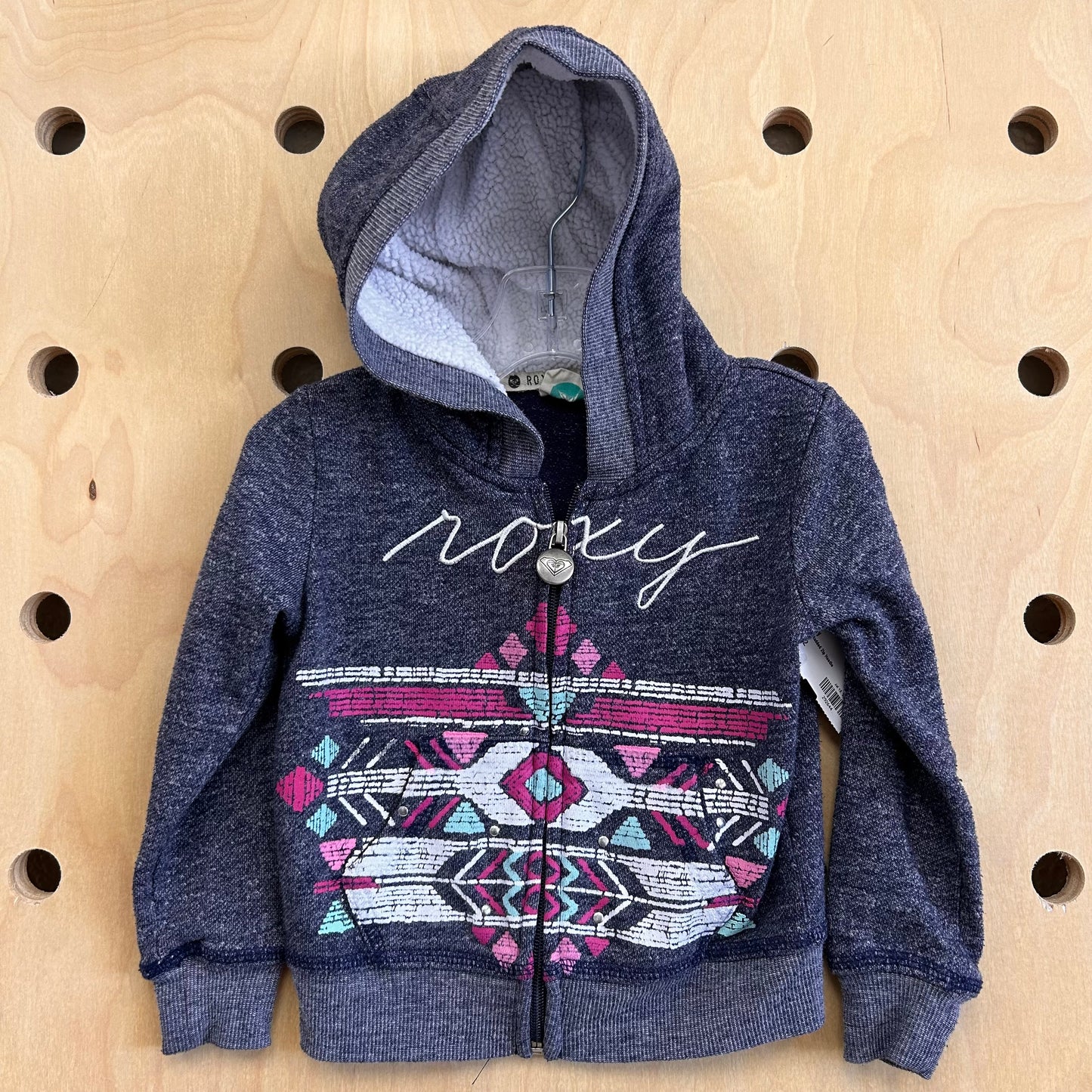 Blue Studded Zip Hoodie