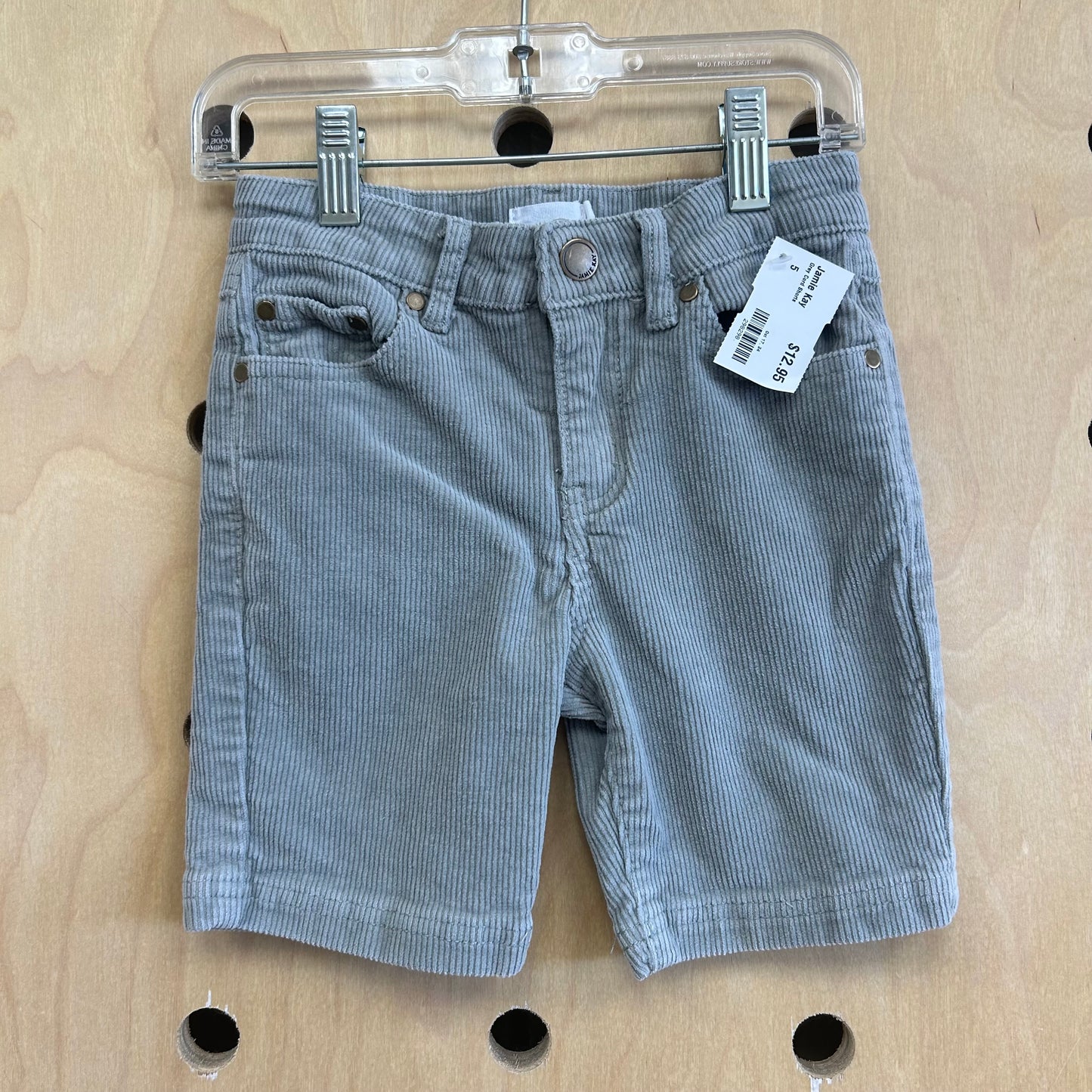 Grey Cord Shorts