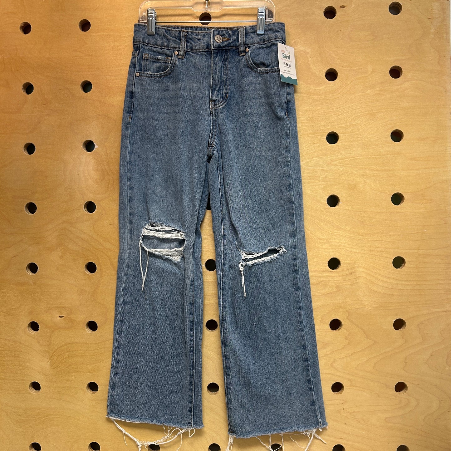 Distressed Wide Leg Denim