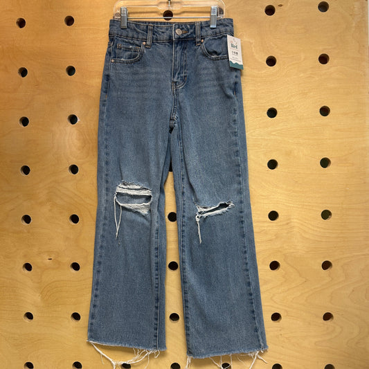 Distressed Wide Leg Denim