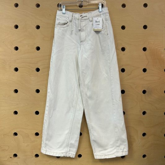 Cream Wide Leg Denim