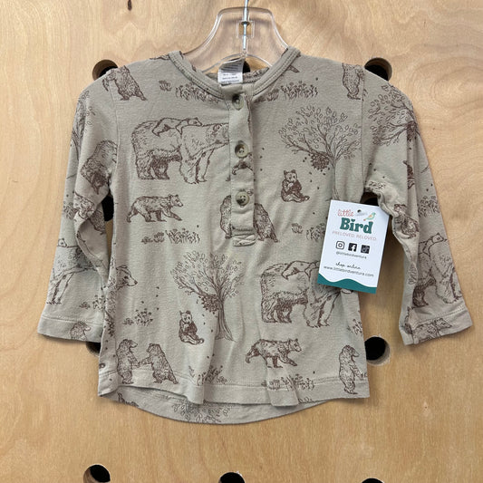 Green Bears Bamboo Henley