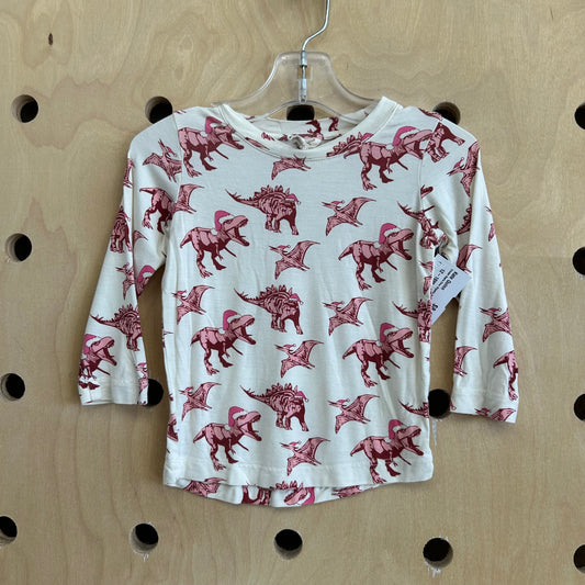 Cream Santa Dino Organic Shirt