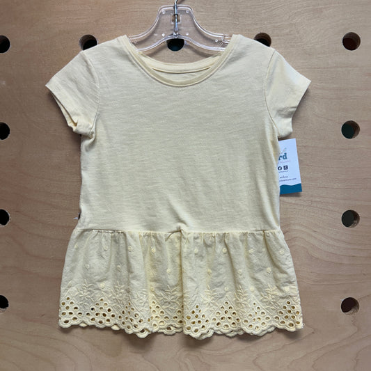 Yellow Eyelet Tee