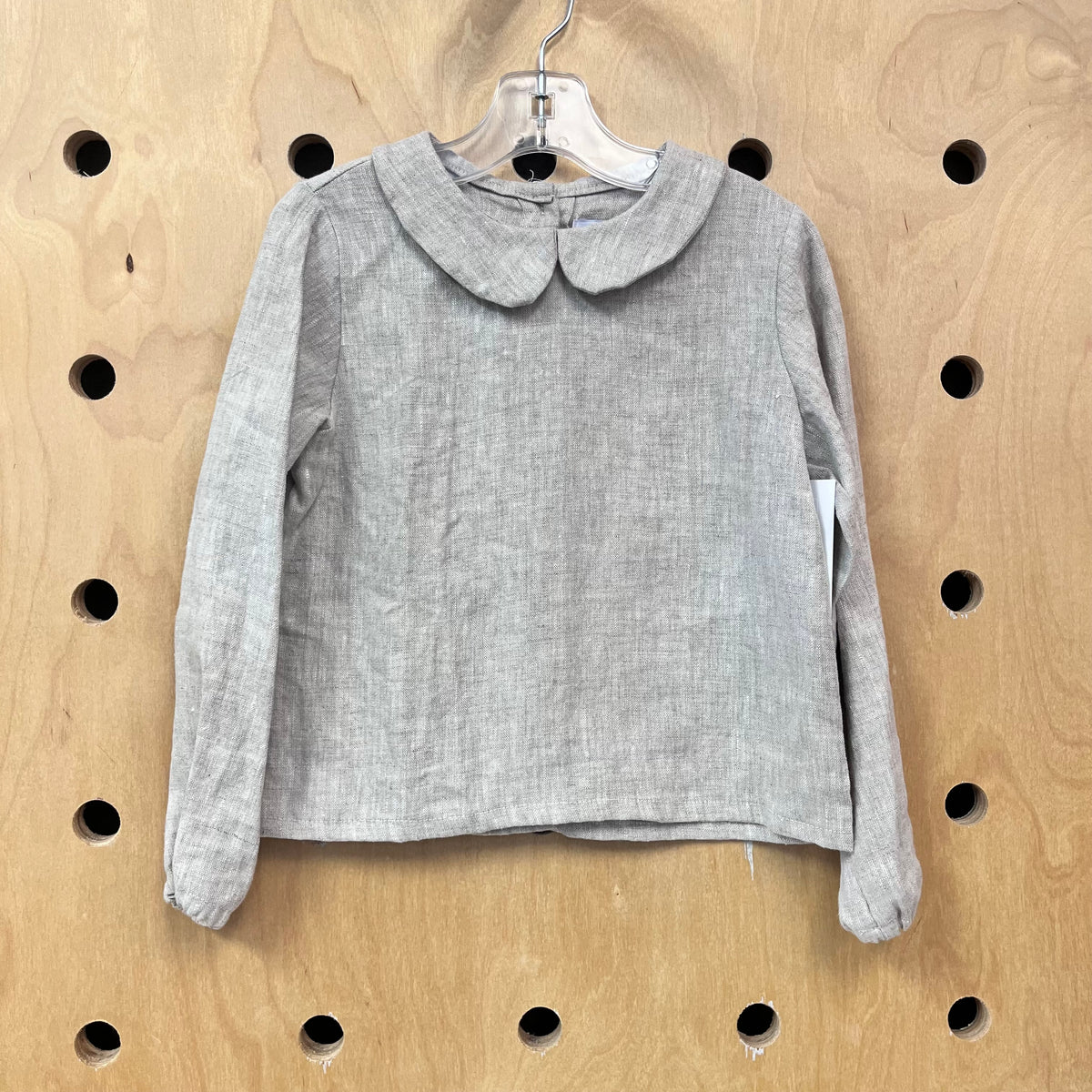 Greige Button Back Top