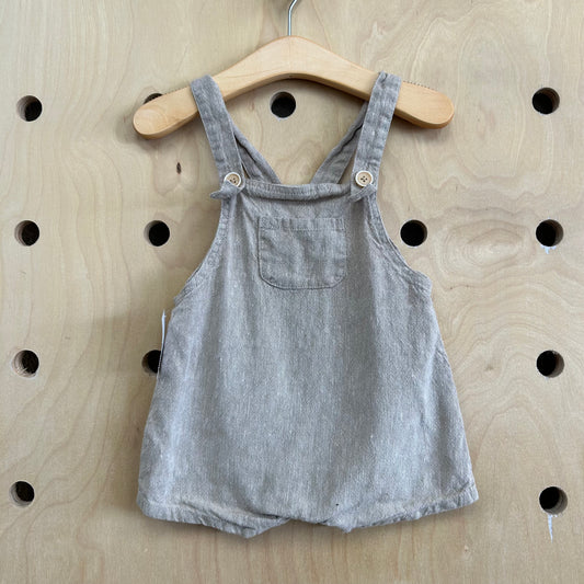 Brown Linen Romper