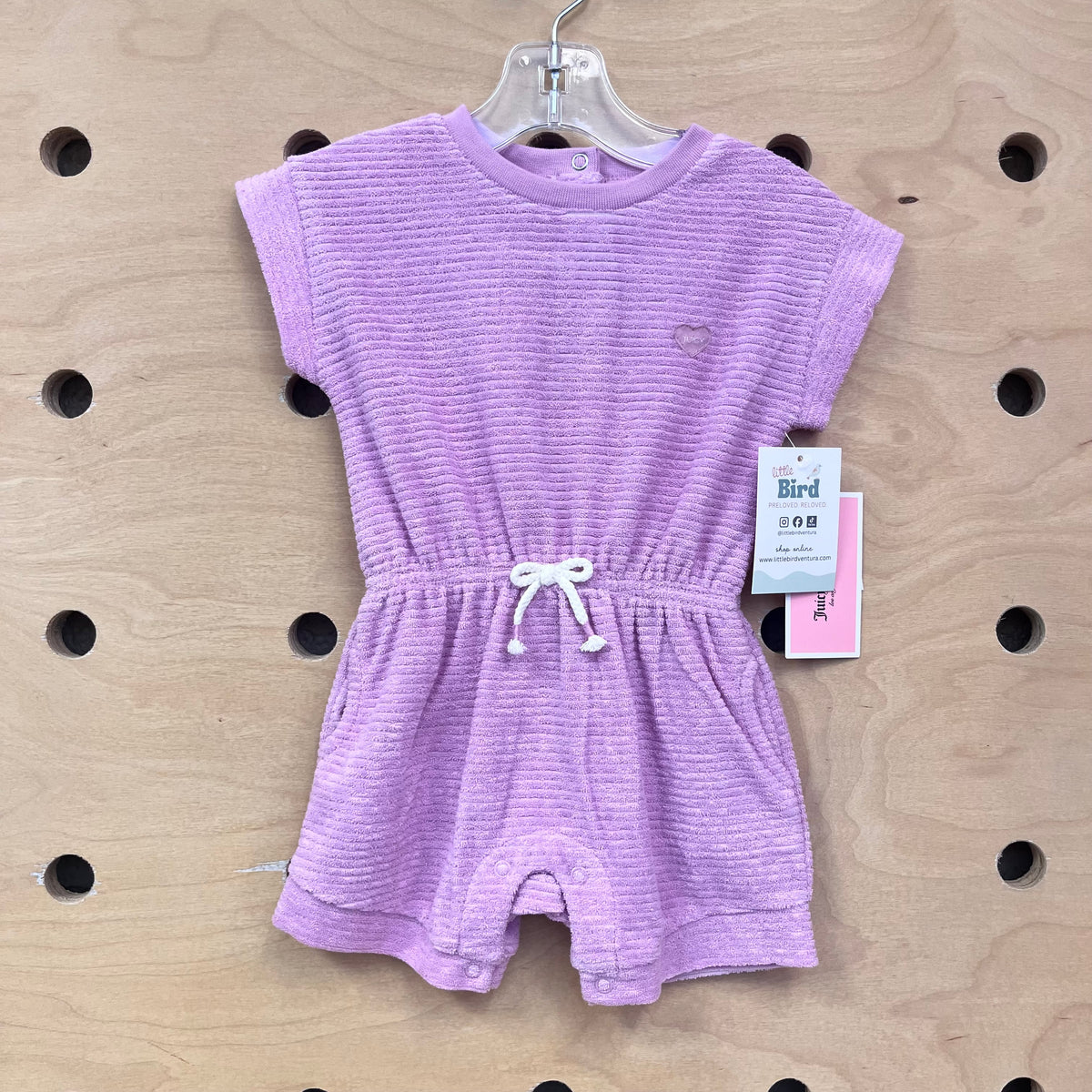 Pink Terry Ribbed Romper NEW!