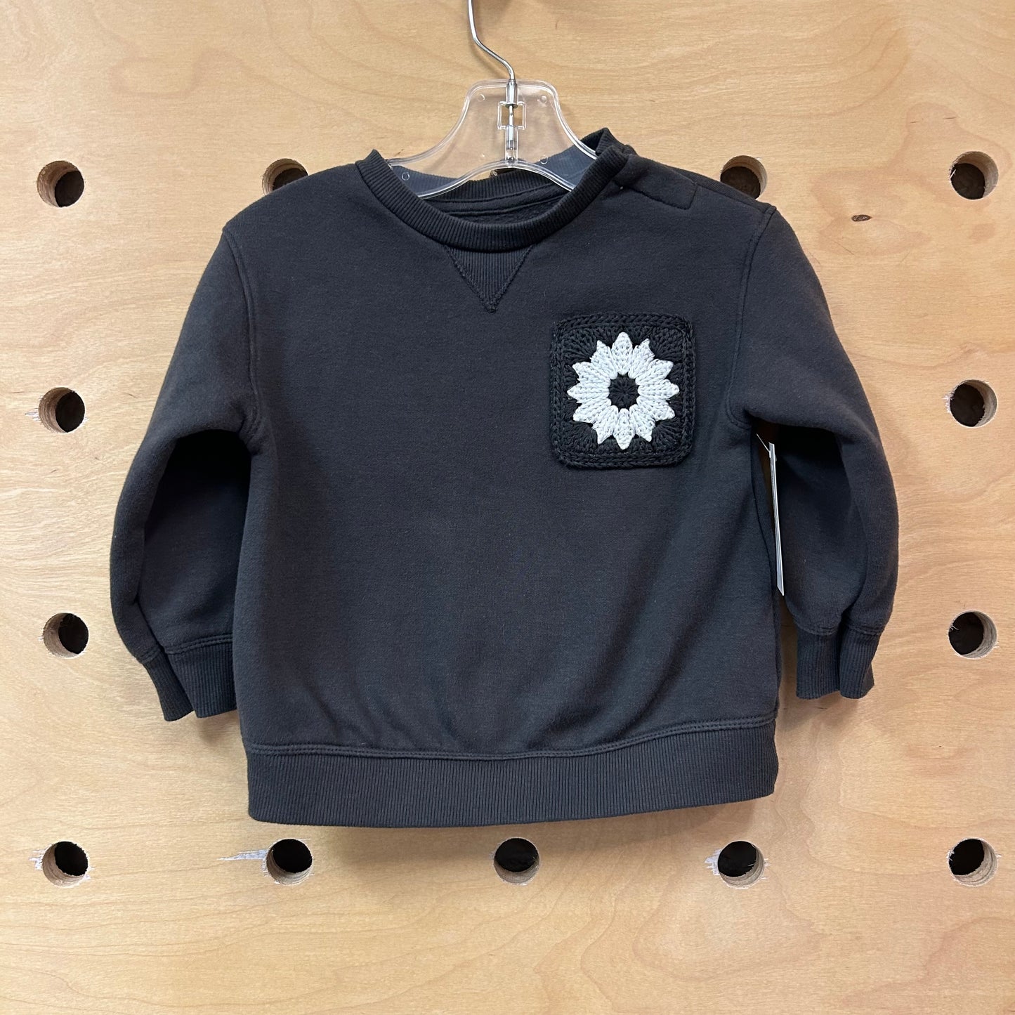 Organic Crocheted Pocket Pullover