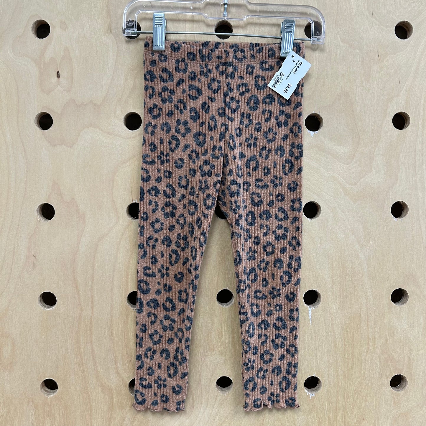 Leopard Print Ribbed Leggings